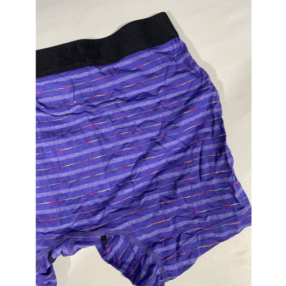 NIB SAXX [ Small ] Vibe Stretch Boxer Briefs in Purple Gradient Stripe‎ - Picture 12 of 14